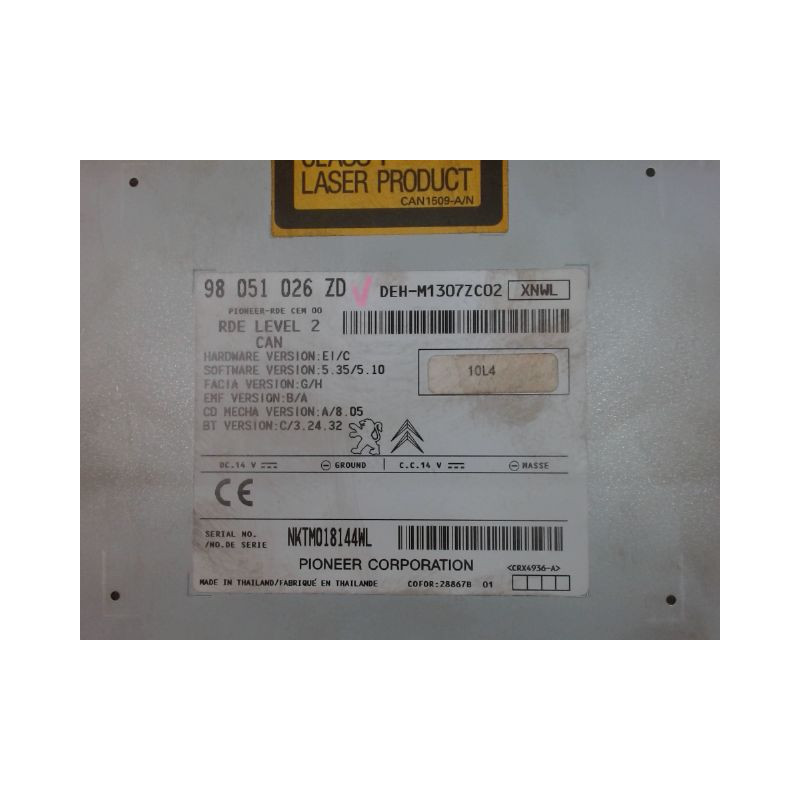 COMMANDE AUTORADIO PEUGEOT 208