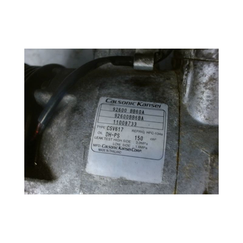 COMPRESSEUR AIR CONDITIONNE NISSAN QASHQAI