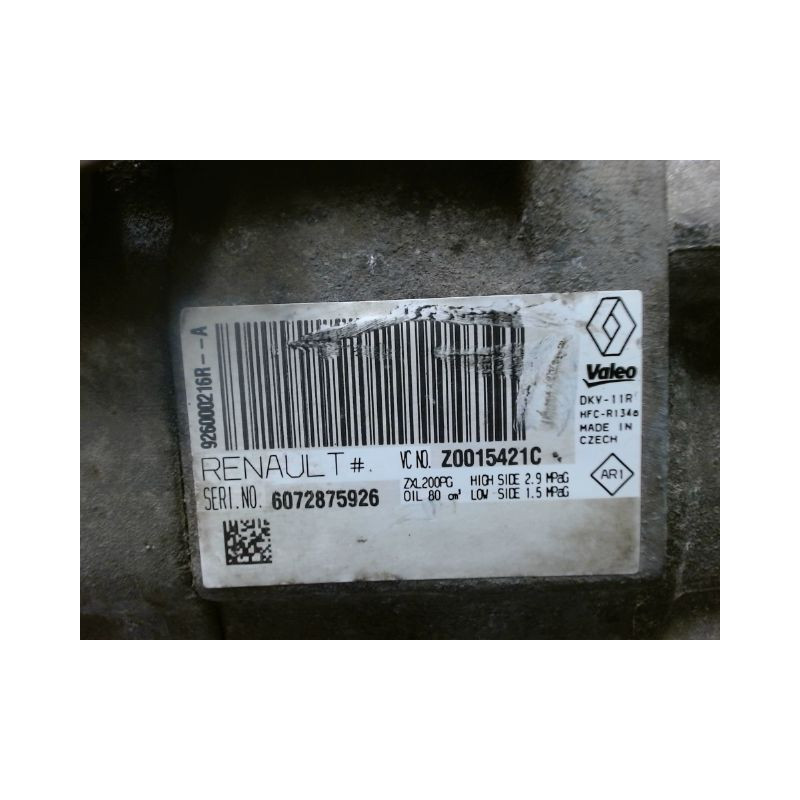 COMPRESSEUR AIR CONDITIONNE DACIA SANDERO