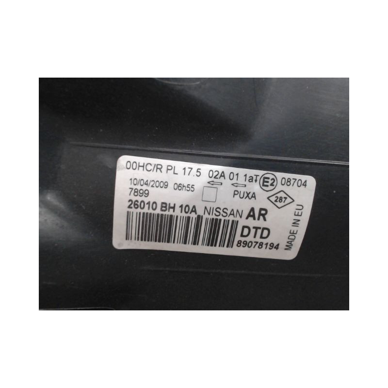 PHARE DROIT NISSAN NOTE