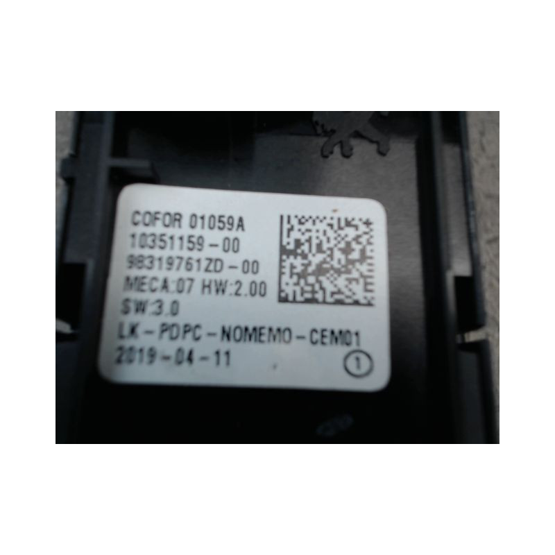 COMMANDE LEVE-GLACE PORTE AVG CITROEN C4