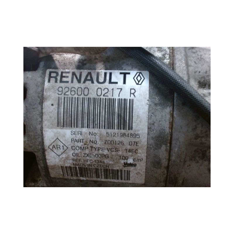 COMPRESSEUR AIR CONDITIONNE RENAULT CLIO 4