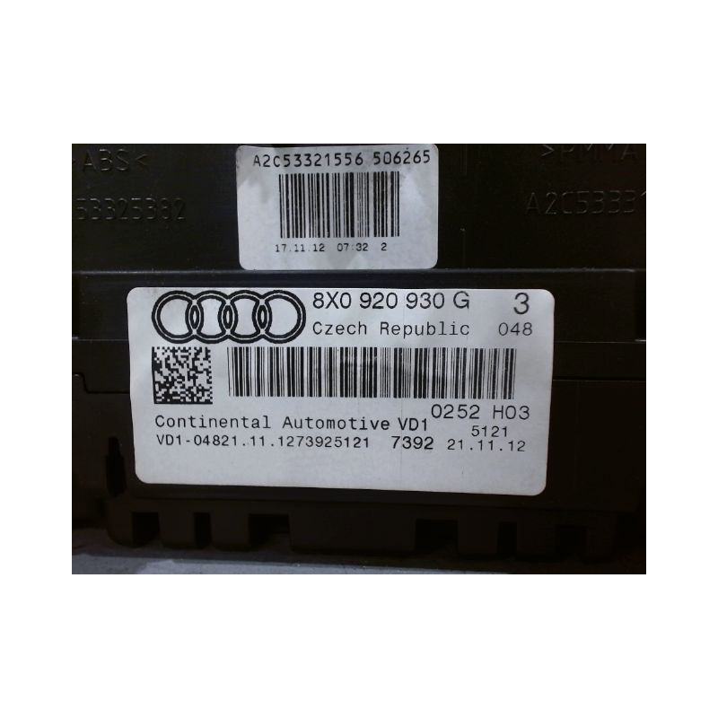 BLOC COMPTEURS AUDI A1