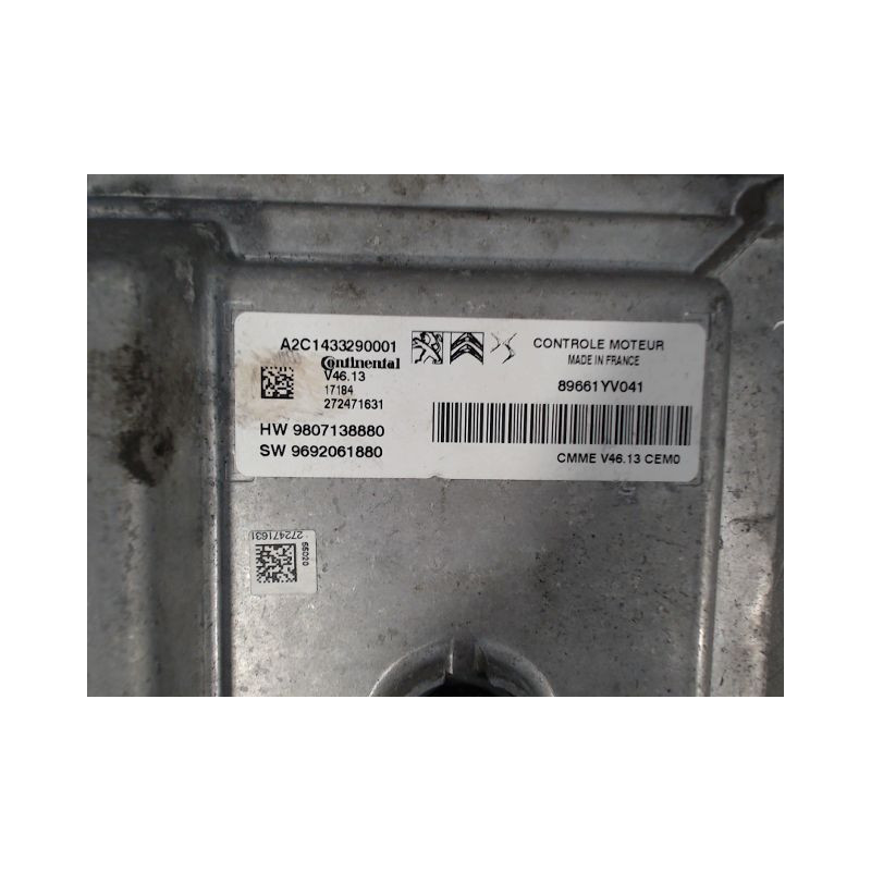 CALCULATEUR MOTEUR PEUGEOT 108