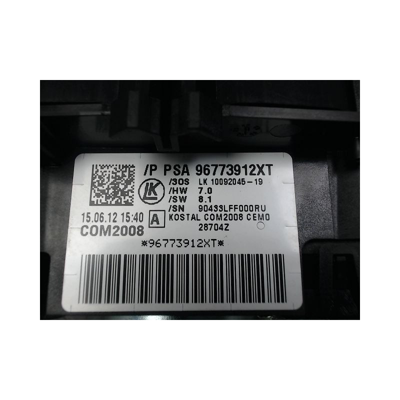 BLOC COMMODOS PEUGEOT 3008 2009-