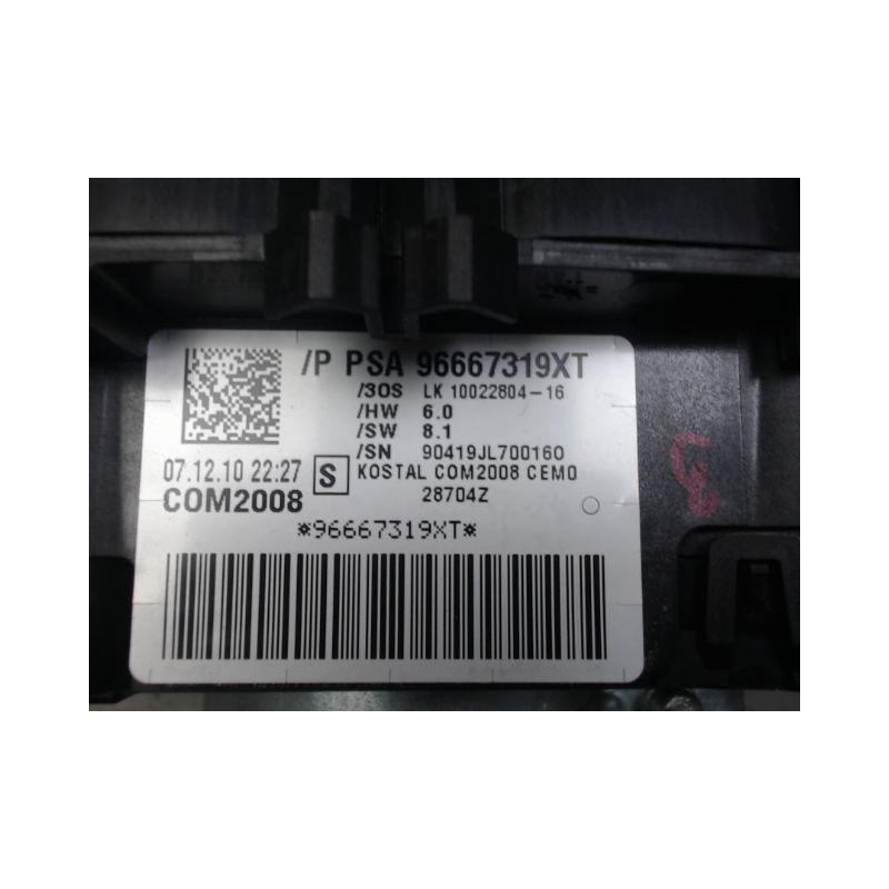 BLOC COMMODOS PEUGEOT 3008 2009-