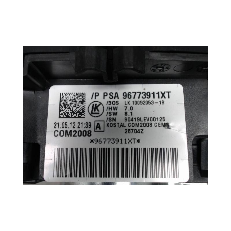 BLOC COMMODOS PEUGEOT 3008 2009-