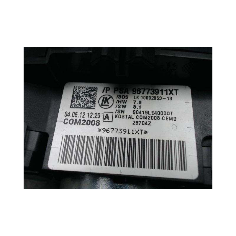 BLOC COMMODOS PEUGEOT 3008 2009-