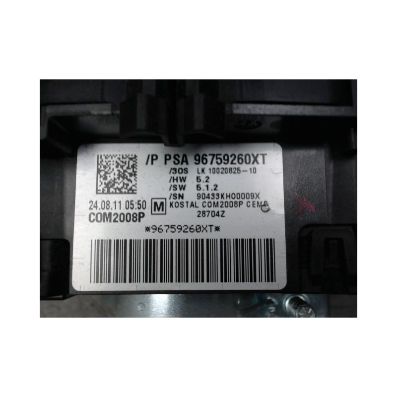 BLOC COMMODOS PEUGEOT 508 2010-