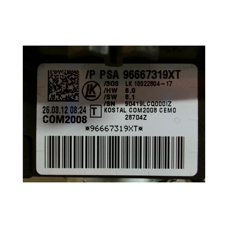 BLOC COMMODOS PEUGEOT 3008 2009-