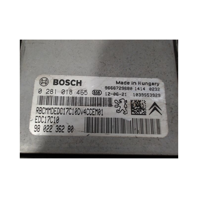 CALCULATEUR MOTEUR CITROEN C3 II Phase 1 (A51) 2009-2013