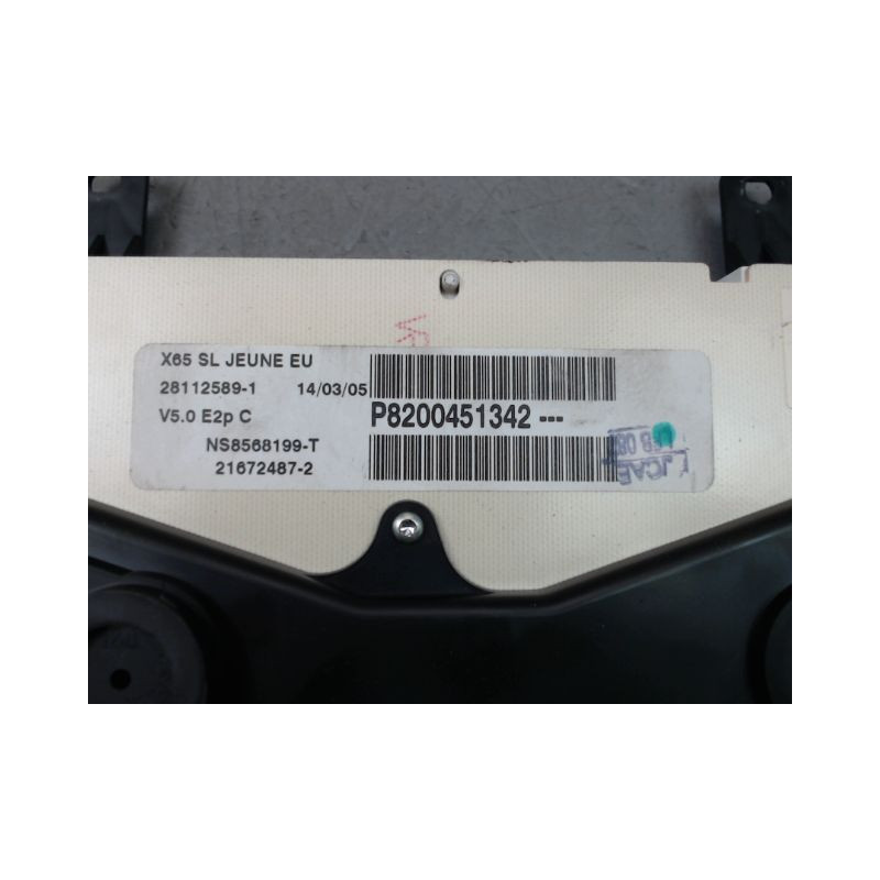 BLOC COMPTEURS RENAULT CLIO II Phase 2 2001-2006