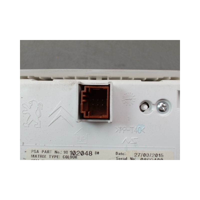 BLOC COMPTEURS PEUGEOT 2008 Phase 1 2013-...