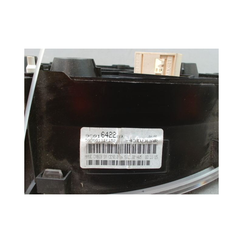 BLOC COMPTEURS PEUGEOT PARTNER FG II PHASE 2 (B9) 2012-2015