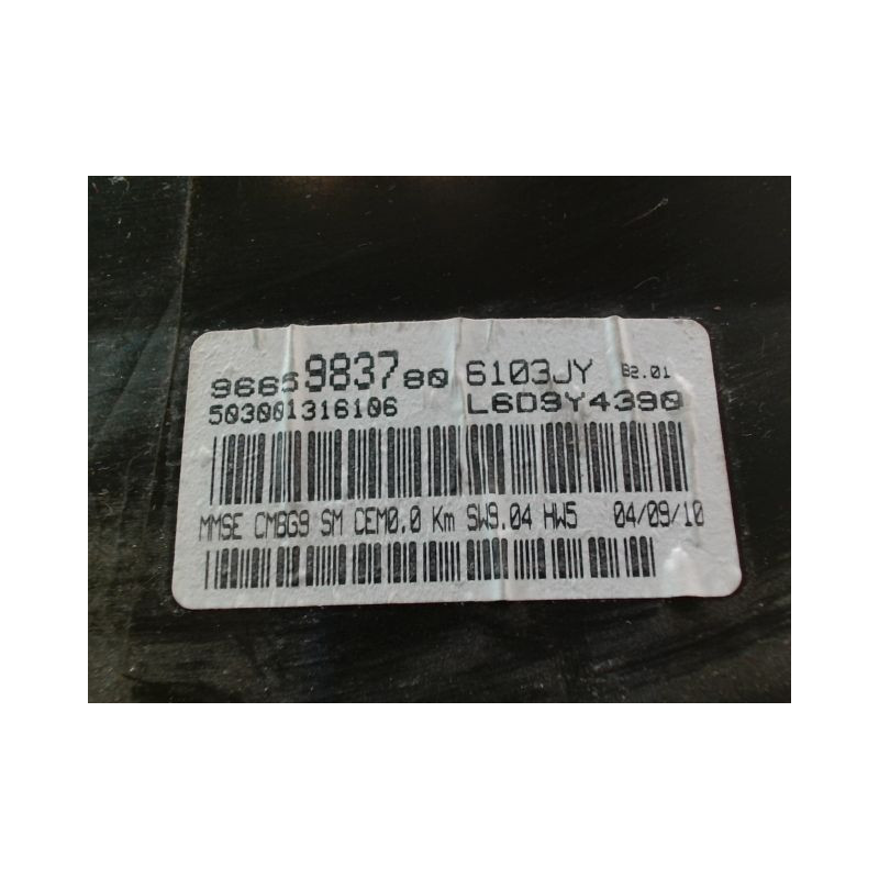 BLOC COMPTEURS PEUGEOT PARTNER FG II Phase 1 (B9) 2008-2012