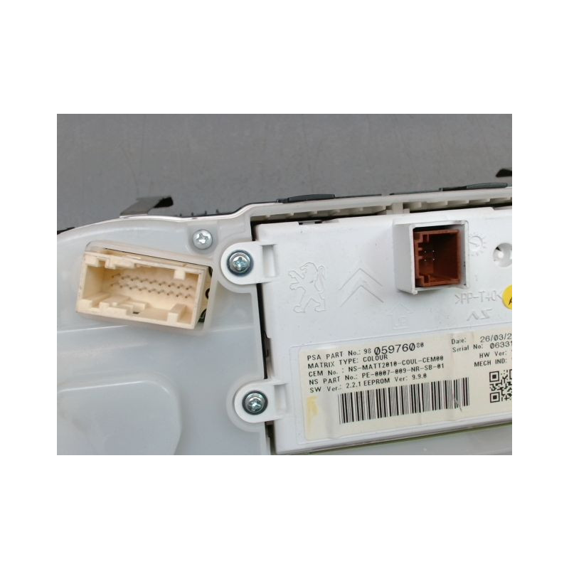 BLOC COMPTEURS PEUGEOT 2008 Phase 1 2013-...