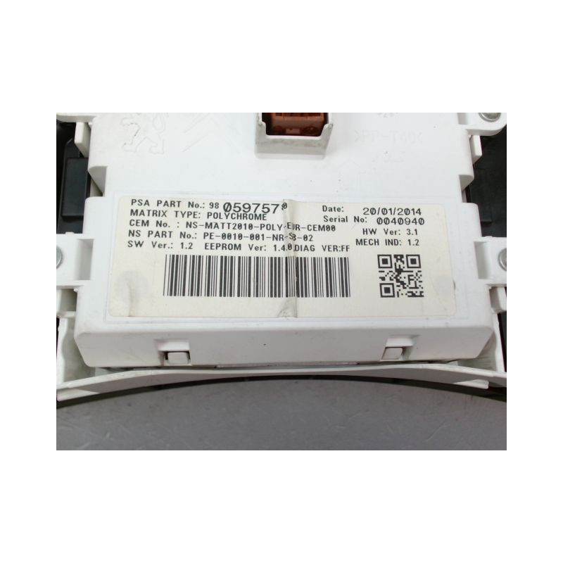 BLOC COMPTEURS PEUGEOT 508 2010-