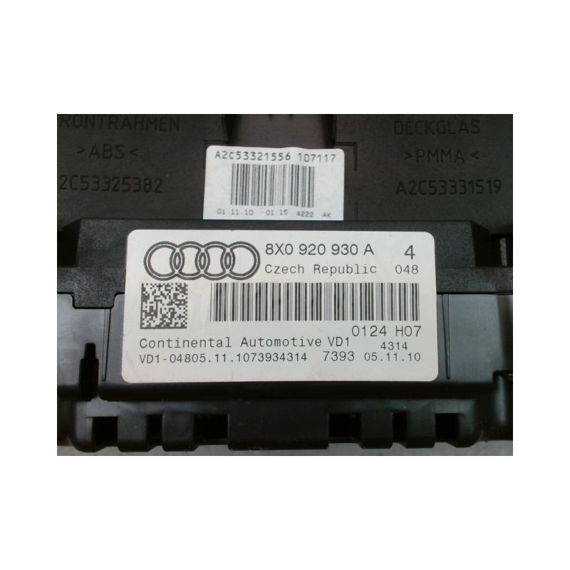 BLOC COMPTEURS AUDI A1 Phase 1 (8X) 2010-2015