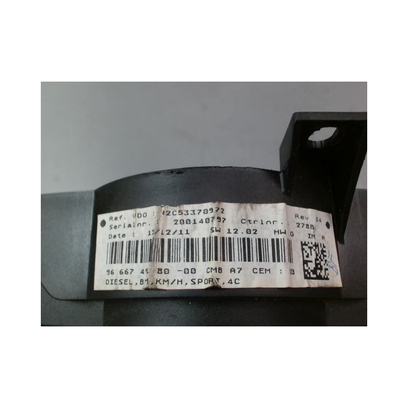 BLOC COMPTEURS PEUGEOT 207 2006-2013