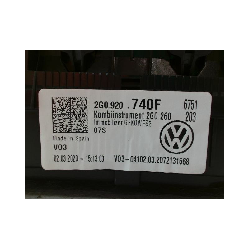 BLOC COMPTEURS VOLKSWAGEN POLO 2009-
