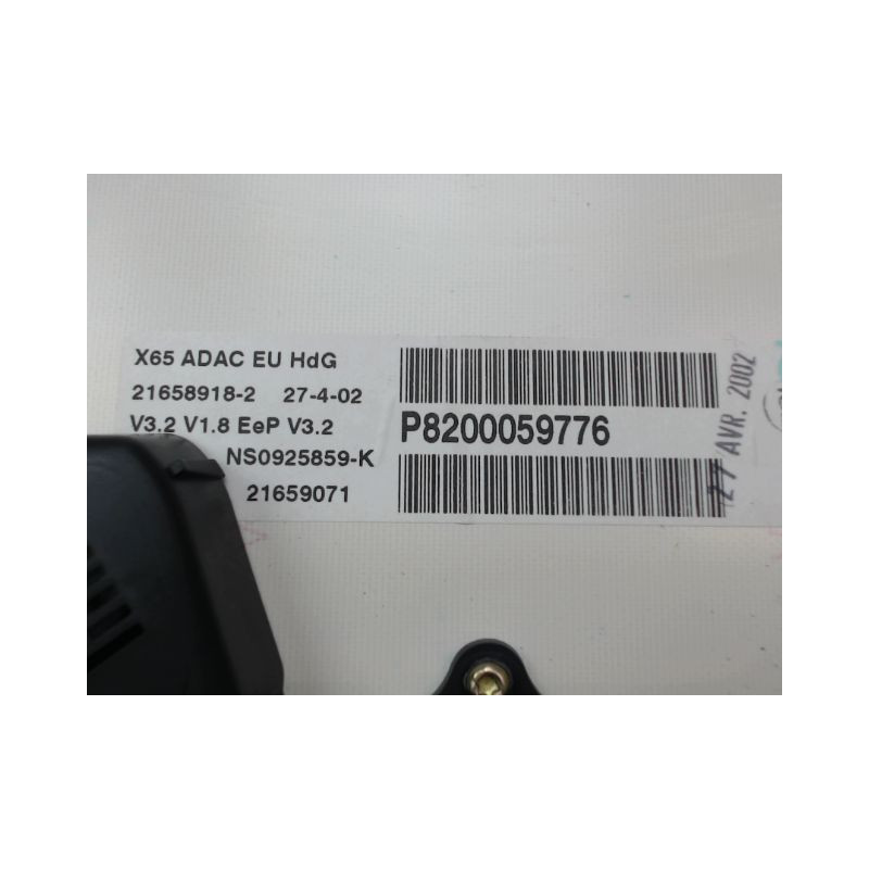 BLOC COMPTEURS RENAULT CLIO II Phase 2 2001-2006