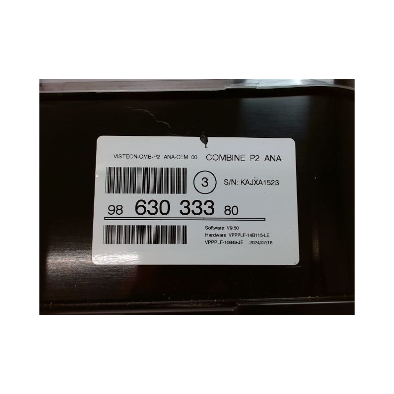 BLOC COMPTEURS PEUGEOT 2008 Phase 1 2013-...
