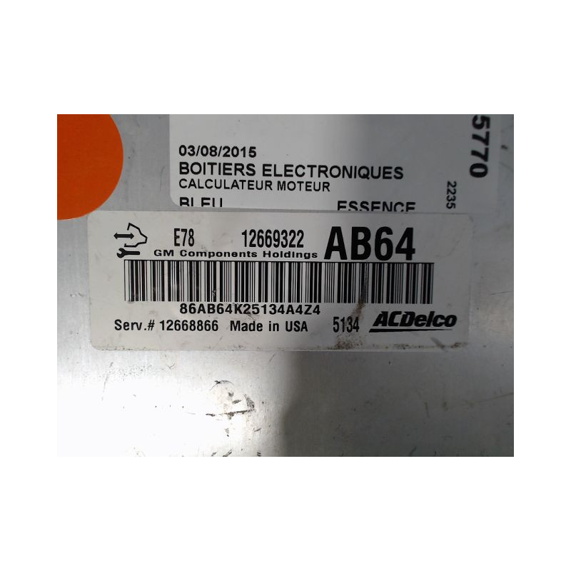 CALCULATEUR MOTEUR OPEL CORSA
