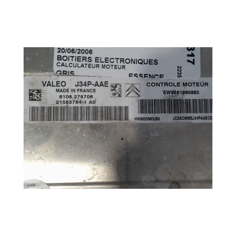 CALCULATEUR MOTEUR PEUGEOT 206