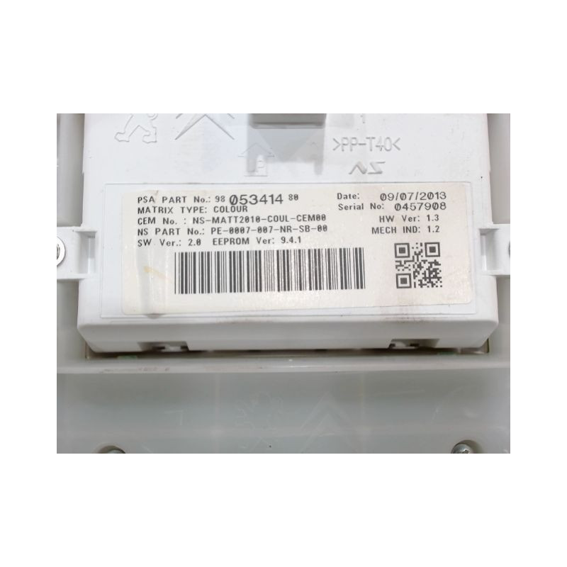 BLOC COMPTEURS PEUGEOT 2008