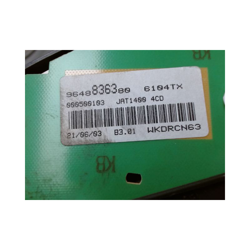 BLOC COMPTEURS PEUGEOT 206