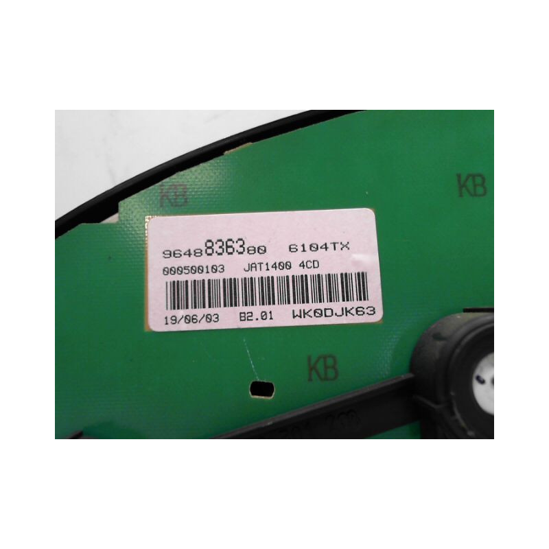 BLOC COMPTEURS PEUGEOT 206