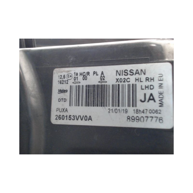PHARE DROIT NISSAN NOTE