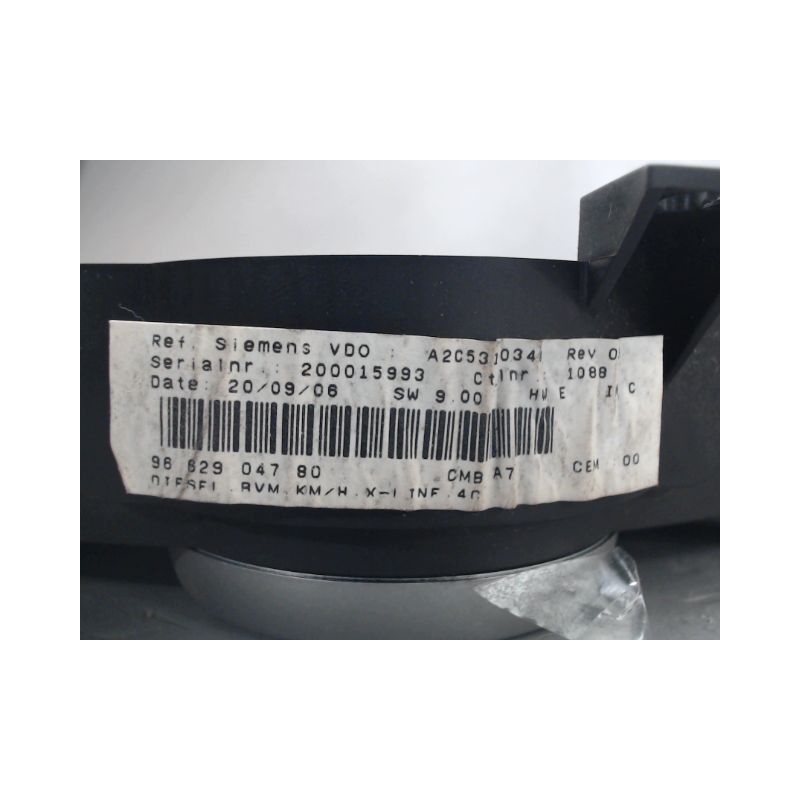 BLOC COMPTEURS PEUGEOT 207
