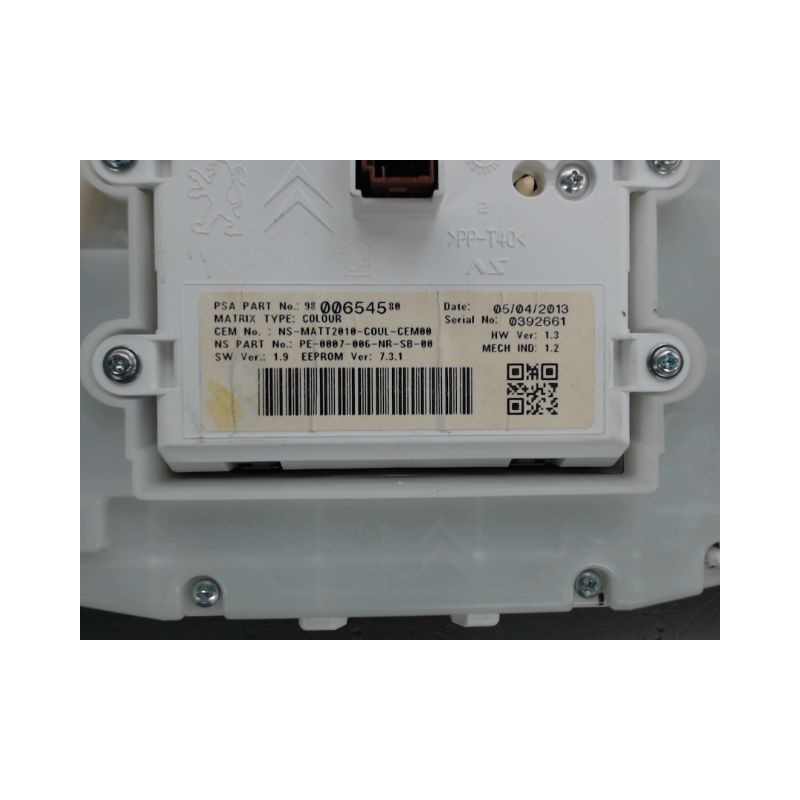 BLOC COMPTEURS PEUGEOT 208