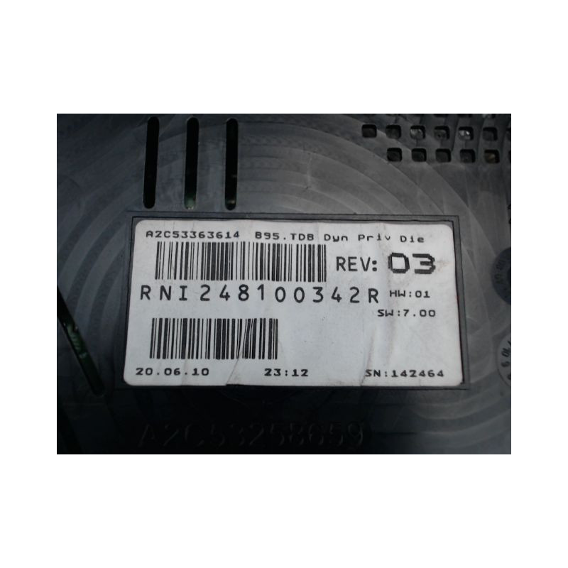 BLOC COMPTEURS RENAULT MEGANE