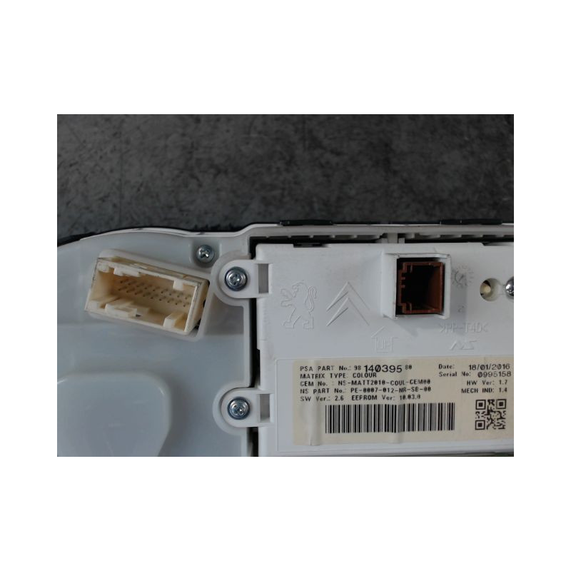 BLOC COMPTEURS PEUGEOT 208