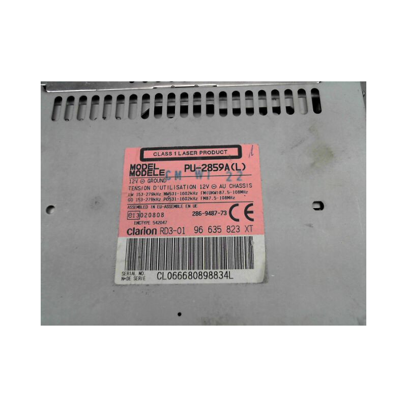 AUTORADIO PEUGEOT 206 1998-2009