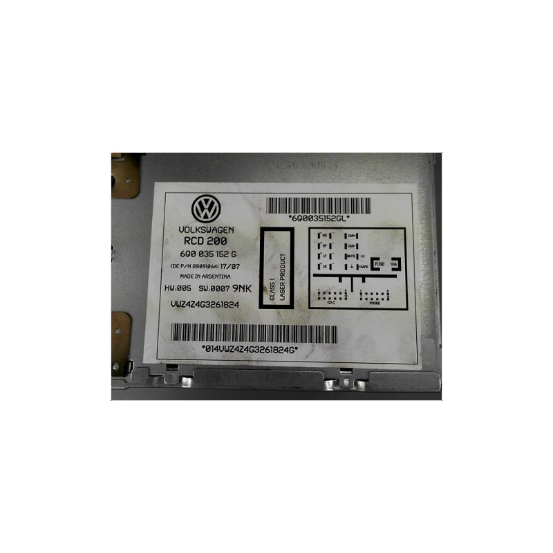 AUTORADIO VOLKSWAGEN POLO IV PH2 05-09