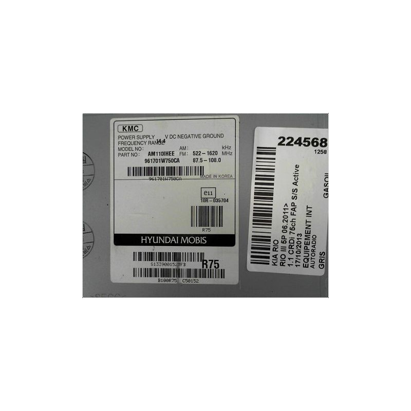 AUTORADIO KIA RIO III 2011-