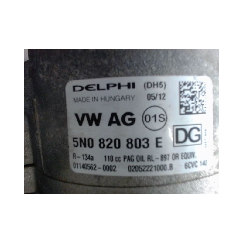 COMPRESSEUR AIR CONDITIONNE VOLKSWAGEN GOLF VI 2008-