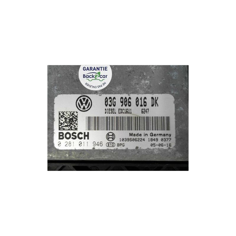CALCULATEUR MOTEUR VOLKSWAGEN TOURAN 03-06