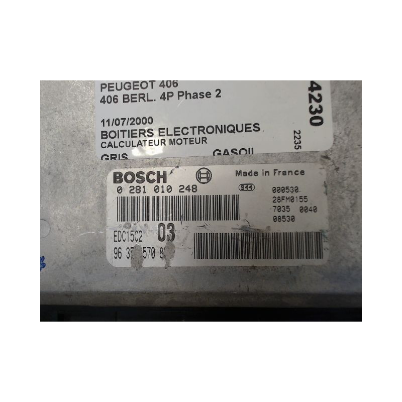 CALCULATEUR MOTEUR PEUGEOT 406 BERL. Phase 2 1999-2004