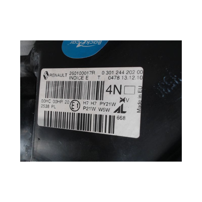 PHARE DROIT RENAULT MEGANE