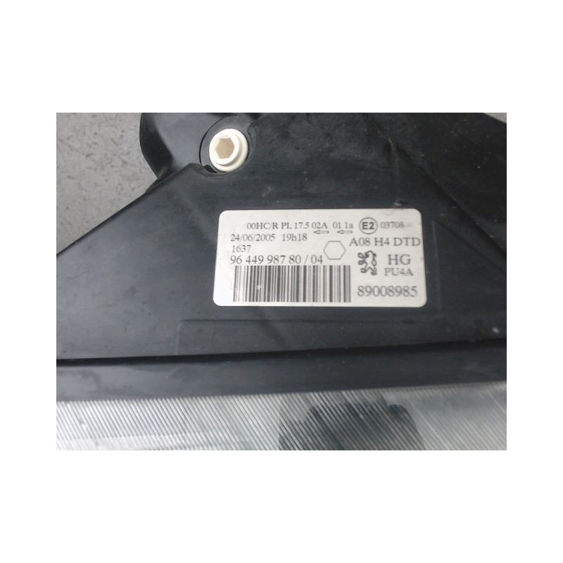 PHARE DROIT PEUGEOT 1007