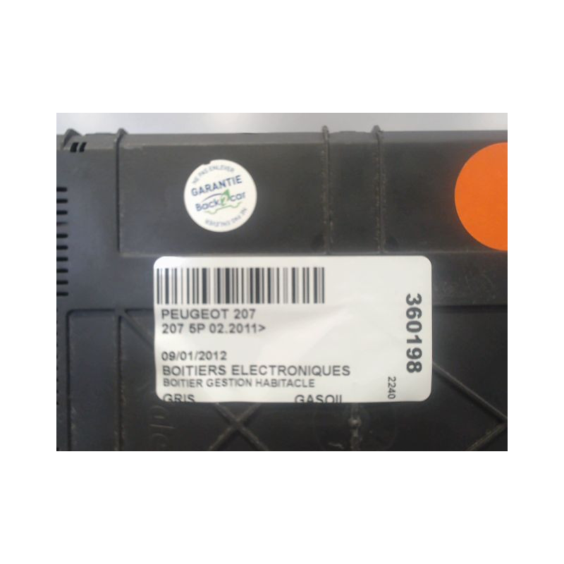 BOITIER GESTION HABITACLE PEUGEOT 207 2011-