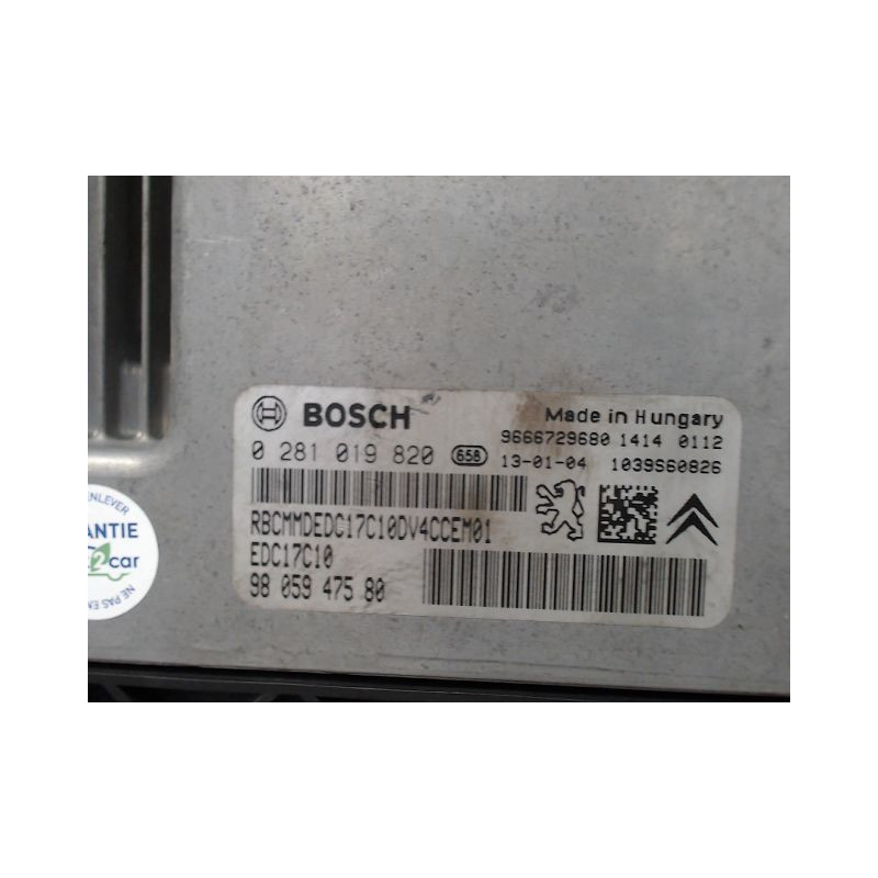 CALCULATEUR MOTEUR PEUGEOT 208 Phase 1 2012-...