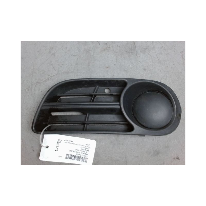 GRILLE VENTILATION PARE-CHOC AVG SKODA FABIA 2004-2007