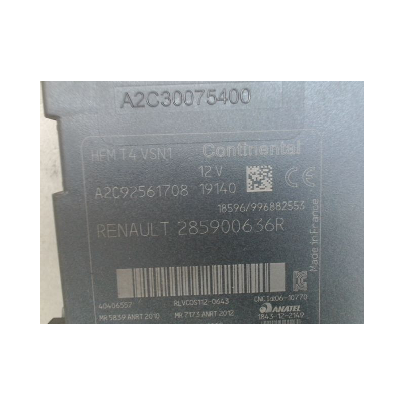 LECTEUR DE CARTE RENAULT CLIO