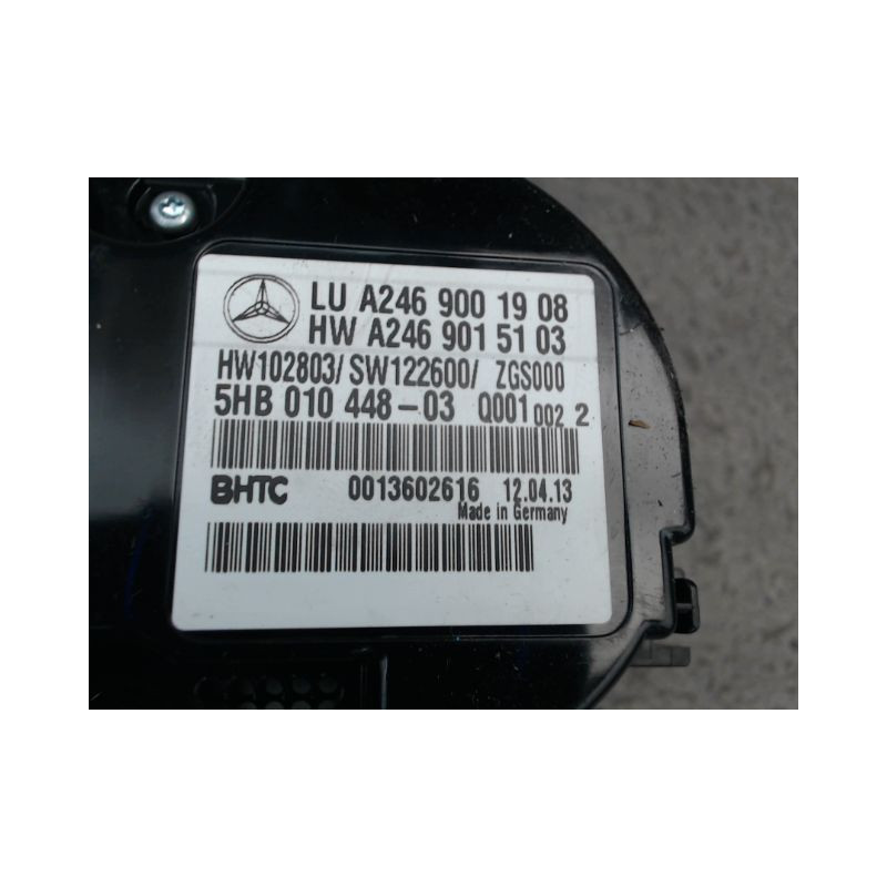 COMMANDE DE CHAUFFAGE MERCEDES CLASSE A