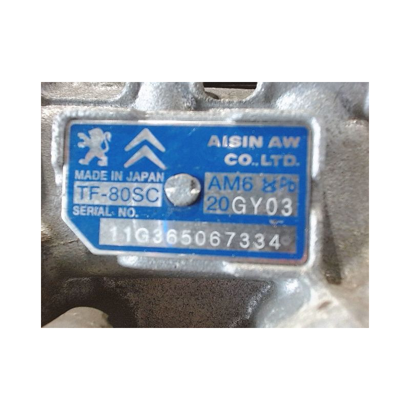 BOITE A VITESSE AUTOMATIQUE PEUGEOT 5008 1 PHASE 1 2.0 HDI - 16V T 2.0 HDi